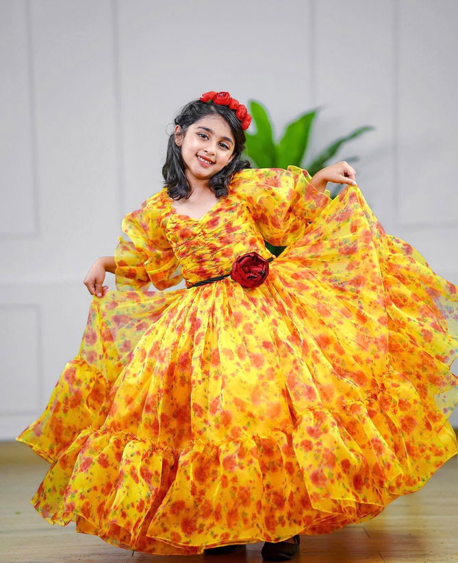 OC 123 Kids Party Wear Gown Girls Wear Catalog